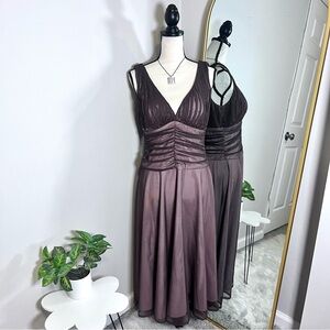 Jsboutique vintage y2k beaded detailing brown formal dress